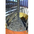 Винтовая лестница из чугуна с подступенком, диаметр 160 см